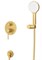 CEZARES Relax Душевой комплект встраиваемый (смеситель встраиваемый, верхний душ, ручной душ со шлангом, штуцер с держателем), брашированное золото RELAX-DSET-BORO