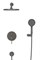 CEZARES Relax Душевой комплект встраиваемый (смеситель встраиваемый, верхний душ, ручной душ со шлангом, штуцер с держателем), оружейная сталь RELAX-DSET-GM