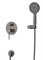 CEZARES Relax Душевой комплект встраиваемый (смеситель встраиваемый, верхний душ, ручной душ со шлангом, штуцер с держателем), оружейная сталь RELAX-DSET-GM