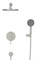 CEZARES Relax Душевой комплект встраиваемый (смеситель встраиваемый, верхний душ, ручной душ со шлангом, штуцер с держателем), сатин RELAX-DSET-IN