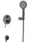 CEZARES Relax Душевой комплект встраиваемый (смеситель встраиваемый, верхний душ, ручной душ со шлангом, штуцер с держателем), черный матовый RELAX-DSET-NOP