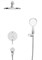 CEZARES Relax Душевой комплект встраиваемый с изливом (смеситель встраиваемый, верхний душ, ручной душ со шлангом, штуцер с держателем), хром RELAX-VDSET-01