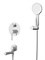 CEZARES Relax Душевой комплект встраиваемый с изливом (смеситель встраиваемый, верхний душ, ручной душ со шлангом, штуцер с держателем), хром RELAX-VDSET-01