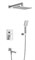 CEZARES Slider Душевой комплект встраиваемый с изливом (смеситель встраиваемый, верхний душ, ручной душ со шлангом, излив, штуцер с держателем), хром SLIDER-VDSET-01