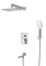CEZARES Slider Душевой комплект встраиваемый с изливом (смеситель встраиваемый, верхний душ, ручной душ со шлангом, излив, штуцер с держателем), хром SLIDER-VDSET-01