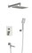 CEZARES Slider Душевой комплект встраиваемый с изливом (смеситель встраиваемый, верхний душ, ручной душ со шлангом, излив, штуцер с держателем), сатин SLIDER-VDSET-IN