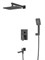CEZARES Slider Душевой комплект встраиваемый с изливом (смеситель встраиваемый, верхний душ, ручной душ со шлангом, излив, штуцер с держателем), черный матовый SLIDER-VDSET-NOP