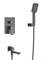 CEZARES Slider Душевой комплект встраиваемый с изливом (смеситель встраиваемый, верхний душ, ручной душ со шлангом, излив, штуцер с держателем), черный матовый SLIDER-VDSET-NOP