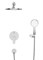 CEZARES Stylus Душевой комплект встраиваемый (смеситель встраиваемый, верхний душ, ручной душ со шлангом, штуцер с держателем), хром STYLUS-DSET-01