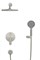 CEZARES Stylus Душевой комплект встраиваемый (смеситель встраиваемый, верхний душ, ручной душ со шлангом, штуцер с держателем), сатин STYLUS-DSET-IN
