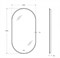 CEZARES Ellisse Зеркало овальное с контурной разноцветной подсветкой RGB и сенсорным выключателем, 12V, 220-240V, 500x950 CZR-SPC-ELS-500-950-RGB-TCH