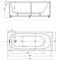 AQUATEK Оберон Ванна пристенная прямоугольная  размер 170x70 см без гидромассажа с фронтальной панелью с каркасом (разборный) со слив-переливом (справа), белый OBR170-0000049
