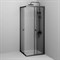 AM.PM Sunny Душевой уголок квадратный, раздвижные двери 80x80 черный,стекло прозрачное W87G-403-8080-BT