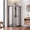 AM.PM Sunny Душевой уголок квадратный, раздвижные двери 90x90 черный,стекло прозрачное W87G-403-9090-BT