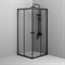 AM.PM Sunny Душевой уголок квадратный, раздвижные двери 90x90 черный,стекло прозрачное W87G-403-9090-BT
