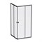 AM.PM Sunny Душевой уголок квадратный, раздвижные двери 90x90 черный,стекло прозрачное W87G-403-9090-BT