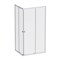 AM.PM Sunny Душевой уголок прямоугольный, раздвижные двери 100x80 серебро,стекло прозрачное W87G-403-10080-MT