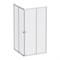 AM.PM Sunny Душевой уголок квадратный, раздвижные двери 100x100 серебро,стекло прозрачное W87G-403-100100-MT