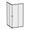 AM.PM Sunny Душевой уголок квадратный, раздвижные двери 100x100 черный,стекло прозрачное W87G-403-100100-BT
