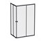 AM.PM Sunny Душевой уголок прямоугольный, раздвижные двери 120x80 черный,стекло прозрачное W87G-403-12080-BT