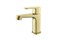 AQUATEK ОБЕРОН Смеситель для раковины 98, без донного клапана, шлиф. золото AQ1210BG