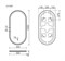 SANCOS Oval Зеркало для ванной комнаты , фронтальная подсветка 550х1050 с сенсорным управлением на прикосновение, арт. OV55F OV55F