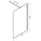 AM.PM X-Joy Душевая перегородка 120x195, стекло прозрачное 8 мм + покрытие, фурнитура матовый хром W94UWI-120-F1-MTE