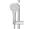 AM.PM Gem Душевая система: смеситель-полка для ванны/душа, душевая штанга, верхний душ 220 мм, ручной душ, хром F0790700