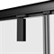 AM.PM Gem Душевое ограждение квадратное, распашная дверь 90x90 матовый черный, стекло прозрачное W90G-404-9090-BT