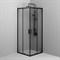 AM.PM Gem Душевое ограждение квадратное, раздвижные двери 80x80 черный матовый, стекло прозрачное W90G-403-8080-BT