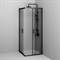 AM.PM Gem Душевое ограждение квадратное, раздвижные двери 80x80 черный матовый, стекло прозрачное W90G-403-8080-BT