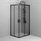 AM.PM Gem Душевое ограждение прямоугольное, раздвижные двери 100x80 черный матовый, стекло прозрачное W90G-403-100280-BT