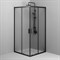 AM.PM Gem Душевое ограждение квадратное, раздвижные двери 100x100 черный матовый, стекло прозрачное W90G-403-100100-BT