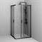 AM.PM Gem Душевое ограждение квадратное, раздвижные двери 100x100 черный матовый, стекло прозрачное W90G-403-100100-BT