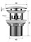 GID Донный клапан  с переливом Ch100-1 73303K хром 7x7x10 GID-73303k