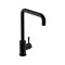 CERSANIT Como Смеситель для кухни однорычажный с п-образным изливом черный A68246