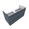 AQUATEK Комплект мебели: Тумба 100см ВЕГА с раковиной AQ4100-00, 2 ящика, цвет серый мат AQ77100-MG