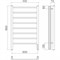 TERMINUS Аврора П8 500х850 Электро (quick touch) Полотенцесушитель, хром 4670078531179