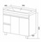 1MARKA Cube Тумба под раковину напольная ширина 100 см, цвет белый У79527