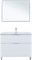 AQUANET Тумба под раковину напольная Алвита New 100 напольная, белый матовый AQUANET-344135