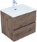 AQUANET Тумба под раковину подвесная Алвита New 60 2 ящика, дуб веллингтон табак AQUANET-334184