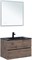 AQUANET Тумба под раковину подвесная Алвита New 80 2 ящика, дуб веллингтон табак AQUANET-334186