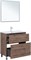 AQUANET Тумба под раковину напольная Алвита New 80 напольная, дуб веллингтон табак AQUANET-344129