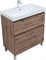 AQUANET Тумба под раковину напольная Алвита New 80 напольная, дуб веллингтон табак AQUANET-344129