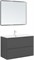 AQUANET Тумба под раковину подвесная Арт 100 ясень графит AQUANET-329614
