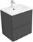 AQUANET Тумба под раковину подвесная Арт 60 ясень графит AQUANET-329063