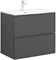 AQUANET Тумба под раковину подвесная Арт 75 ясень графит AQUANET-329064