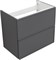 AQUANET Тумба под раковину подвесная Арт 75 ясень графит AQUANET-329064