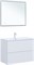 AQUANET Тумба под раковину подвесная Арт 90 белый матовый AQUANET-313256
