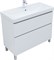AQUANET Тумба под раковину напольная Вега 100 напольная, белый глянец AQUANET-344125